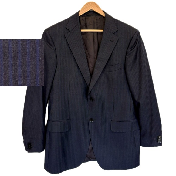 Sartoria Sarar 100% Wool Pinstripe Blazer Mens EU 50 US 40 / 2 Button Jacket